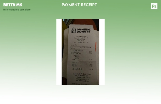 Шаблон за потврда за крофни од Данкин во модерен стил